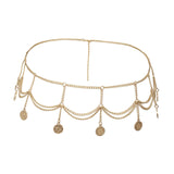 Maxbell Waist Chain Belt Metal Belly Chain Gift Body Chain for Party Female Clothing Gold
