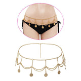 Maxbell Waist Chain Belt Metal Belly Chain Gift Body Chain for Party Female Clothing Gold