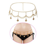Maxbell Waist Chain Belt Metal Belly Chain Gift Body Chain for Party Female Clothing Gold