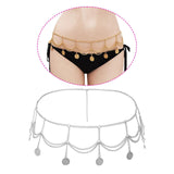 Maxbell Waist Chain Belt Metal Belly Chain Gift Body Chain for Party Female Clothing Silver