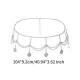 Maxbell Waist Chain Belt Metal Belly Chain Gift Body Chain for Party Female Clothing Silver