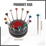 Watch Screwdrivers Set Metal Watch Repair Tool for Jewelry Jewelers Eyeglass Gray Base