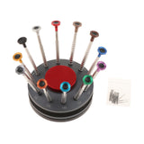 Watch Screwdrivers Set Metal Watch Repair Tool for Jewelry Jewelers Eyeglass Gray Base