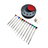 Watch Screwdrivers Set Metal Watch Repair Tool for Jewelry Jewelers Eyeglass Gray Base