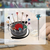 Watch Screwdrivers Set Metal Watch Repair Tool for Jewelry Jewelers Eyeglass Gray Base