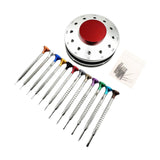 Watch Screwdrivers Set Metal Watch Repair Tool for Jewelry Jewelers Eyeglass Silver Base