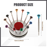 Watch Screwdrivers Set Metal Watch Repair Tool for Jewelry Jewelers Eyeglass Silver Base