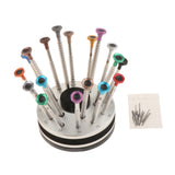 Watch Repair Kit Tools Eyeglass Replace Bit Heads Watchmaker Screwdriver Set Gray