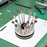Watch Repair Kit Tools Eyeglass Replace Bit Heads Watchmaker Screwdriver Set Gray