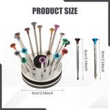 Watch Repair Kit Tools Eyeglass Replace Bit Heads Watchmaker Screwdriver Set Gray