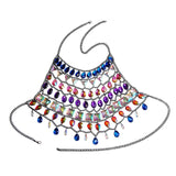 Maxbell Rhinestones Bra Chain Elegant Gift Chest Jewelry for Holidays Concerts Party
