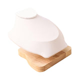 Maxbell Necklace Display Stand Jewelry Bust Holder Organizer for Bathroom Shelf Dorm White S