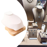 Maxbell Necklace Display Stand Jewelry Bust Holder Organizer for Bathroom Shelf Dorm White S