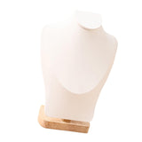Maxbell Necklace Display Stand Jewelry Bust Holder Organizer for Bathroom Shelf Dorm White M