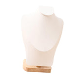 Maxbell Necklace Display Stand Jewelry Bust Holder Organizer for Bathroom Shelf Dorm White M