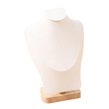 Maxbell Necklace Display Stand Jewelry Bust Holder Organizer for Bathroom Shelf Dorm White M