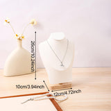 Maxbell Necklace Display Stand Jewelry Bust Holder Organizer for Bathroom Shelf Dorm White M