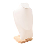 Maxbell Necklace Display Stand Jewelry Bust Holder Organizer for Bathroom Shelf Dorm White L