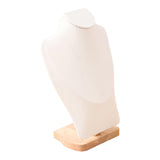 Maxbell Necklace Display Stand Jewelry Bust Holder Organizer for Bathroom Shelf Dorm White L