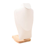 Maxbell Necklace Display Stand Jewelry Bust Holder Organizer for Bathroom Shelf Dorm White L