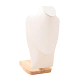 Maxbell Necklace Display Stand Jewelry Bust Holder Organizer for Bathroom Shelf Dorm White L