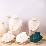Maxbell Necklace Display Stand Jewelry Bust Holder Organizer for Bathroom Shelf Dorm White L