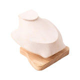 Maxbell Necklace Display Stand Jewelry Bust Holder Organizer for Bathroom Shelf Dorm Beige S