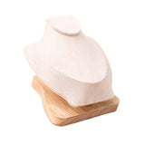 Maxbell Necklace Display Stand Jewelry Bust Holder Organizer for Bathroom Shelf Dorm Beige S