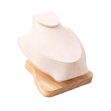Maxbell Necklace Display Stand Jewelry Bust Holder Organizer for Bathroom Shelf Dorm Beige S