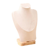 Maxbell Necklace Display Stand Jewelry Bust Holder Organizer for Bathroom Shelf Dorm Beige M