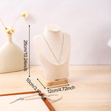 Maxbell Necklace Display Stand Jewelry Bust Holder Organizer for Bathroom Shelf Dorm Beige M