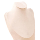 Maxbell Necklace Display Stand Jewelry Bust Holder Organizer for Bathroom Shelf Dorm Beige L