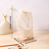 Maxbell Necklace Display Stand Jewelry Bust Holder Organizer for Bathroom Shelf Dorm Beige L