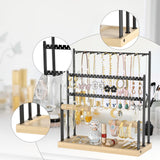 Maxbell Jewelry Organizer Storage with Hooks Display Stand for Desktop Bracelets Mom
