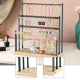 Maxbell Jewelry Organizer Storage with Hooks Display Stand for Desktop Bracelets Mom