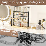 Maxbell Jewelry Organizer Storage with Hooks Display Stand for Desktop Bracelets Mom