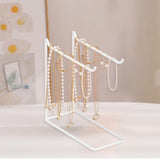 Maxbell Jewelry Display Stand Modern Iron Storage Holder for Watches Bangle Hairband White