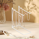 Maxbell Jewelry Display Stand Modern Iron Storage Holder for Watches Bangle Hairband White