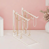 Maxbell Jewelry Display Stand Modern Iron Storage Holder for Watches Bangle Hairband White