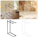 Maxbell Jewelry Display Stand Modern Iron Storage Holder for Watches Bangle Hairband White