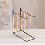 Maxbell Jewelry Display Stand Modern Iron Storage Holder for Watches Bangle Hairband Black