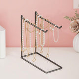Maxbell Jewelry Display Stand Modern Iron Storage Holder for Watches Bangle Hairband Black