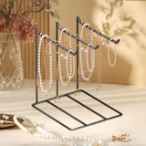 Maxbell Jewelry Organizer Multipurpose Iron Jewelry Display Stand for Trinkets Rings Black