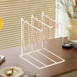 Maxbell Jewelry Organizer Multipurpose Iron Jewelry Display Stand for Trinkets Rings White