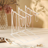 Maxbell Jewelry Organizer Multipurpose Iron Jewelry Display Stand for Trinkets Rings White