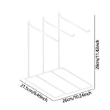 Maxbell Jewelry Organizer Multipurpose Iron Jewelry Display Stand for Trinkets Rings White