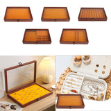 Maxbell Jewelry Box Dustproof Versatile Large Capacity Gifts with Lock Container Mom Style A