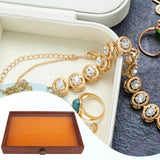 Maxbell Jewelry Box Dustproof Versatile Large Capacity Gifts with Lock Container Mom Style A