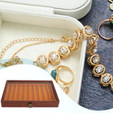 Maxbell Jewelry Box Dustproof Versatile Large Capacity Gifts with Lock Container Mom Style C