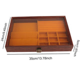 Maxbell Jewelry Box Dustproof Versatile Large Capacity Gifts with Lock Container Mom Style D